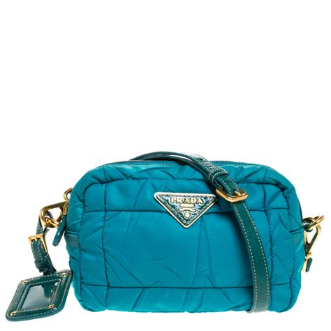 prada nylon and leather crossbody bag turquoise|prada crossbody bag.